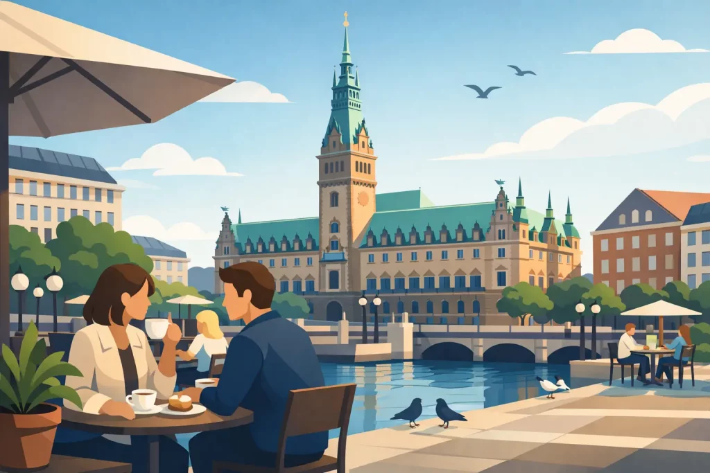 Café Nähe Hamburger Rathaus finden