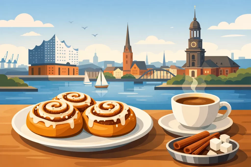 Wo kann man Zimtschnecken in Hamburg essen?