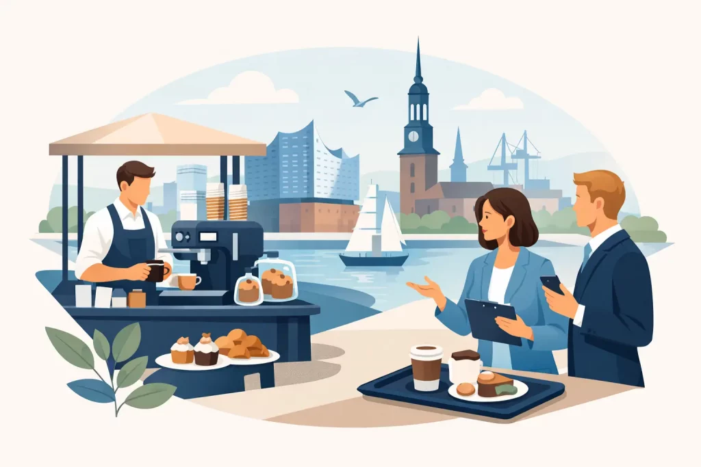 Wie bestellt man Café Catering in Hamburg?