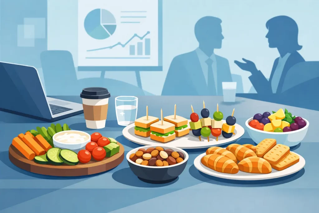Sieben Snacks für Besprechungen, die gut ankommen